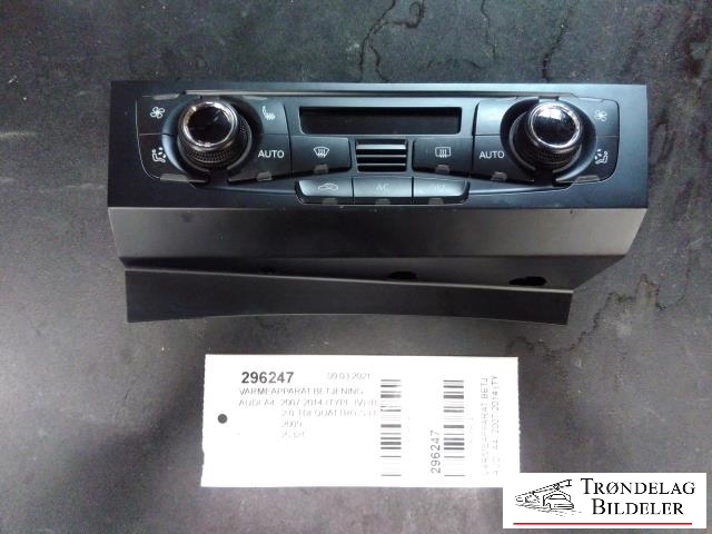 Varmeapparat betjening til Audi A4, 2007-2014 (Type IV) (B8) (B8) (CONTINETAL|8T1 820 043 AK)