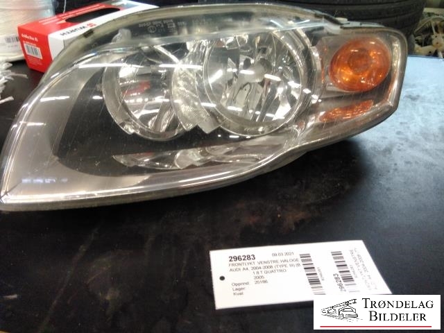 Frontlykt venstre halogen til Audi A4 2004-2008 (Type III) (B7) (B7) (AL|8E0941003AJ|301219201|)