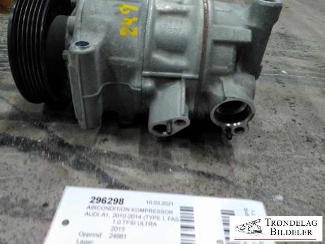 Aircondition kompressor til Audi A1 2015-2018 (Type I, Fase 2)  (SANDEN|5Q0820803F|5Q0820803K|890632| ACP634|5Q0820803D|5Q0820803J|5Q0820803G|1K0820803A|1K0820803B|1K0820803H|1K0820803K|1K0820803L|1K0820803M|1K0820803F|1K0820803G|1K0820803J|1K0820803N|1K0820803P|1K0820803Q|1K0820803S|5K0820803|5K0820803A|5K0820803B|5K0820803C|5K0820803D|5K0820803E|5K0820803F|5K0820803G|5K0820803H|5K0820803J|5K0820803K|5N0820803|5N0820803A|5N0820803B|1K0 820 859 F|1K0 820 859 S)