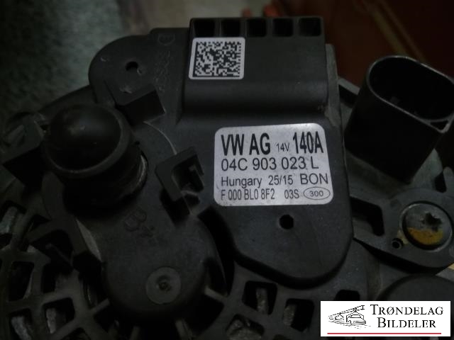 Dynamo til Audi A1 2015-2018 (Type I, Fase 2)  (VW AG|04C 903 023 L|)