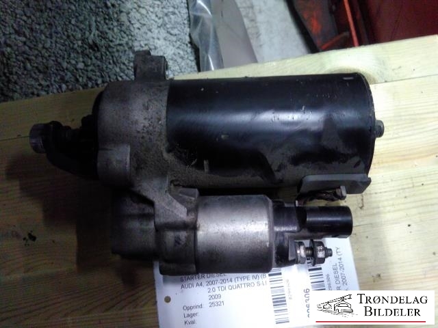 Starter diesel til Audi A4 2007-2014 (Type IV) (B8) (B8) (BOSCH|03L 911 021E|0 001 139 019|)
