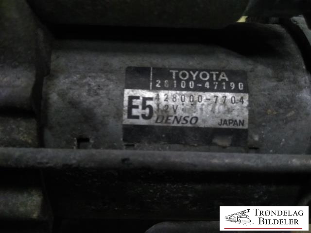 Starter til Toyota Verso-S 2011-2015 (COMBI) (COMBI) (TOYOTA|28100-47190|428000-7704|)