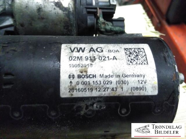 Starter diesel til VW Transporter / Caravelle 2015-2019 (T6) (T6) (VW AG|02M 911 021 A|)