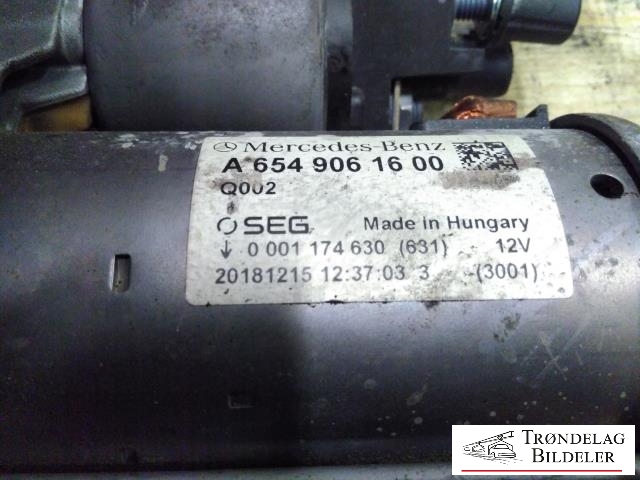 Starter diesel til Mercedes E-Klasse 2016-2023 (W213) (W213) (MERCEDES-BENZ|A 654 906 16 00|0 001 174 630|)