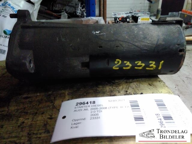 Starter diesel til Audi A6 2005-2008 (Type III, Fase 1) (C6) (C6)