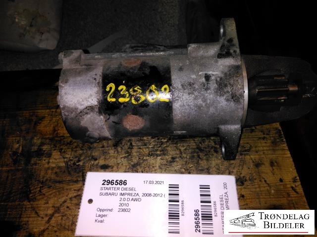 Starter diesel til Subaru Impreza, 2008-2012 (Type III)  (23300 AA620)