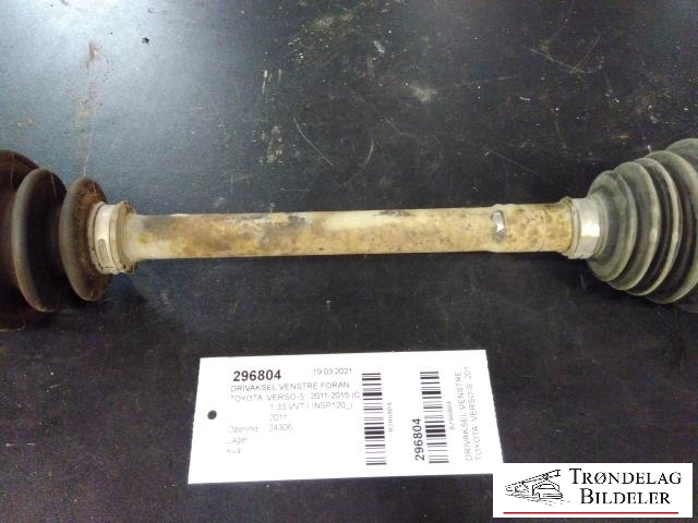 Drivaksel venstre foran, bensin/automat til Toyota Verso-S 2011-2015 (COMBI) (COMBI) (43420-52300|)