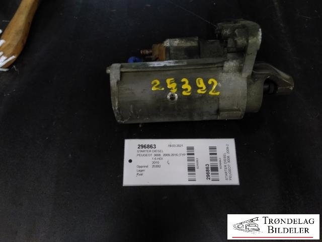 Starter diesel til Peugeot 3008 2009-2016 (Type I)