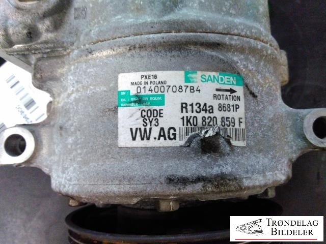Aircondition kompressor til VW Passat 2005-2010 (B6) (B6) (SANDEN|5Q0820803F|5Q0820803K|890632|5Q0820803D|5Q0820803J|5Q0820803G|1K0820803A|1K0820803B|1K0 820 859 F|1K0 820 859 S|1K0820803L|1K0820803M|5Q0820803M|1K0820803G|1K0820803J|1K0820803K|1K0820803N|1K0820803P|1K0820803Q|1K0820803S|5K0820803|5K0820803A|5K0820803B|5K0820803C|5K0820803D|5K0820803E|5K0820803F|5K0820803G|5K0820803H|5K0820803J|5K0820803K|5N0820803|890633|5N0820803C|1K0 820 808 B|5N0820803H)