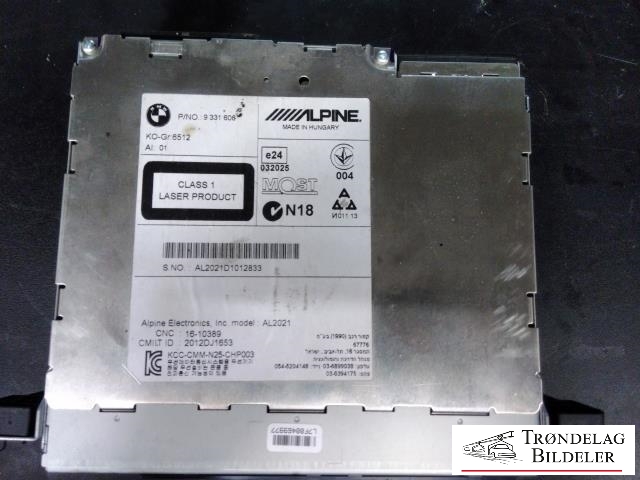 Bilstereo til BMW 5-Serie 2010-2017 (F10/F11) (F10/F11) (ALPINE|CL 9333160601|)