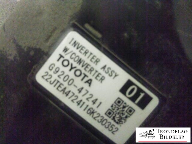 Inverter hybrid til Toyota C-HR 2016-->>  (G920047241|22JTEA4724116K230352|)