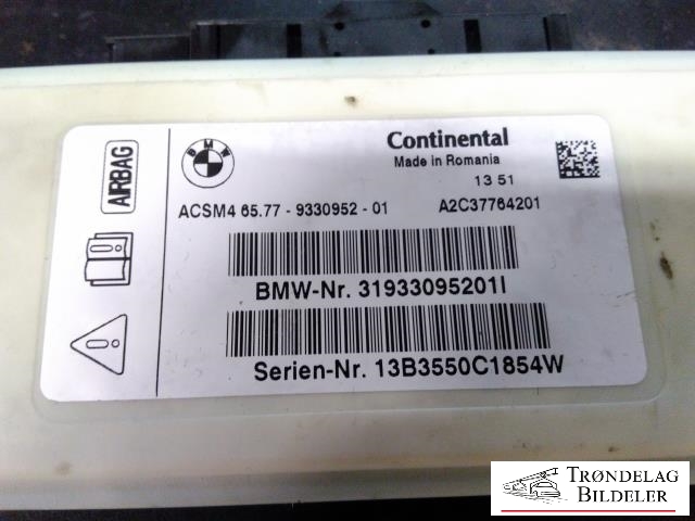 Airbag elektronikk til BMW 5-Serie 2010-2017 (F10/F11) (F10/F11) (CONTINENTAL|A2C37764201|31933095201L|13B3550C1854W)