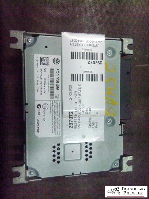 Bilstereo forsterker til VW e-Golf 2014-2017 (Fase 1)  (ALPINE|5Q0035456|PMVW302B|)