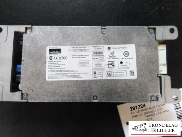 Styreenhet bluetooth til BMW X3 2010-2017 (F25) (F25) (HARMANN/BECKER|84.10-9 257 151-01|)