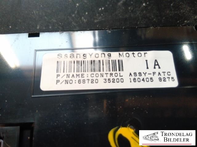 Varmeapparat betjening til SsangYong Tivoli 2016-->>  (SSANGYONG|A2C91285903|)