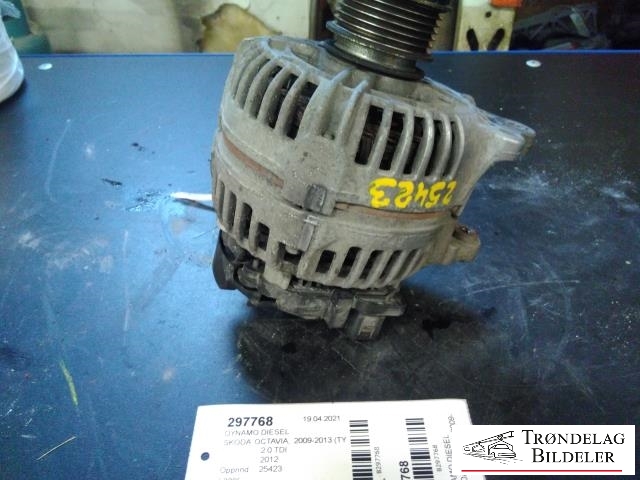 Dynamo diesel til Škoda Octavia 2009-2013 (Type II, Fase 2) (BOSCH|06F 903 023F|)