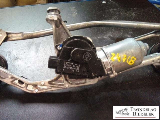 Viskermotor frontrute komplett m/overføring til Toyota Auris 2013-2015 (Type II, Fase 1) (TOYOTA|85110-02340|AE159300-3562|)