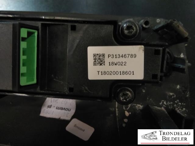 Bilstereo navigasjon betjeningspanel til Volvo XC90 2015-2025 (Type II) (VOLVO|31417193|)