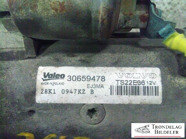 Starter diesel til Volvo V60 2010-2013 (Type I, Fase 1)  (VALEO|30659478|TS22E36|)