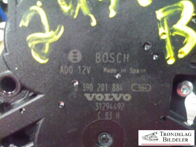 Viskermotor bakrute til Volvo V60 2010-2013 (Type I, Fase 1)  (BOSCH|0390201884|)