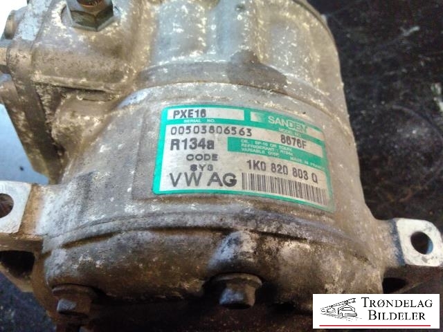Aircondition kompressor til Audi A3 2003-2008 (Type II, Fase 1)  (VW AG|5Q0820803F|5Q0820803K|890632| ACP634|5Q0820803D|5Q0820803J|5Q0820803G|1K0820803A|1K0820803B|1K0820803H|1K0820803K|1K0820803L|1K0820803M|1K0820803F|1K0820803G|1K0820803J|1K0820803N|1K0820803P|1K0820803Q|1K0820803S|5K0820803|5K0820803A|5K0820803B|5K0820803C|5K0820803D|5K0820803E|5K0820803F|5K0820803G|5K0820803H|5K0820803J|5K0820803K|5N0820803|5N0820803A|5N0820803B|1K0 820 859 F|1K0 820 859 S)