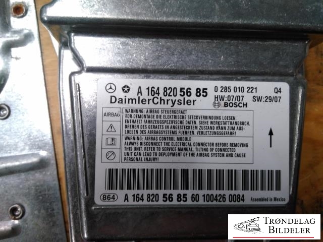 Styreenhet airbag hovedsensor til Mercedes R-Klasse 2006-2013 (W251) (W251) (A 164 820 56 85|)