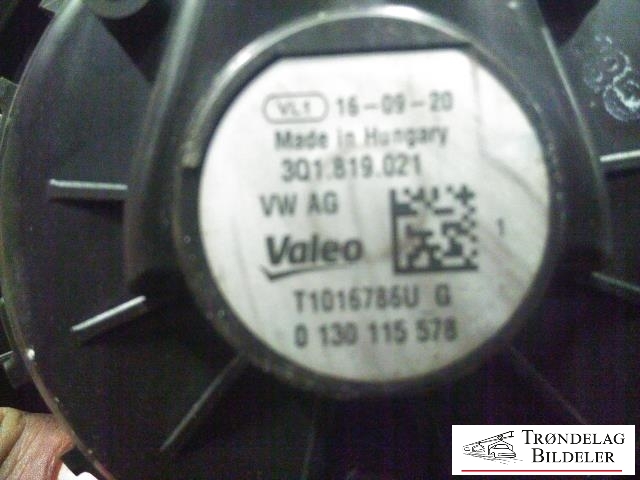 Varmeapparat motor til VW Tiguan 2016-2020 (Type II, Fase 1)  (VALEO|3Q1819021|T1016786UG|013011578)