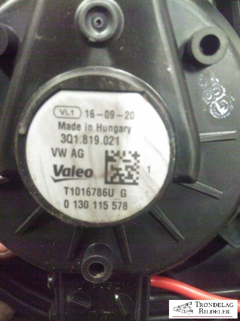 Varmeapparat motor til VW Tiguan 2016-2020 (Type II, Fase 1)  (VALEO|3Q1819021|T1016786UG|013011578)
