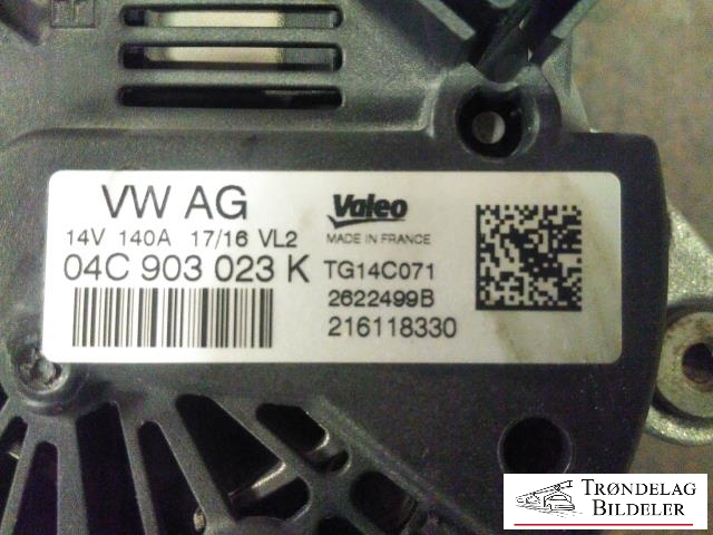 Dynamo til VW Golf Sportsvan 2014-2018 (VALEO|04C903023K|TG14C071|)