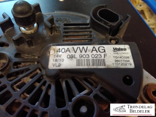 Dynamo diesel til Škoda Octavia 2009-2013 (Type II, Fase 2)  (VALEO|03L 903 023F|)