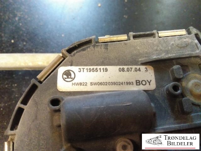 Viskermotor frontrute komplett m/overføring til Škoda Superb 2008-2015 (Type II) (BOSCH|1 397 220 532|3T1955119|)