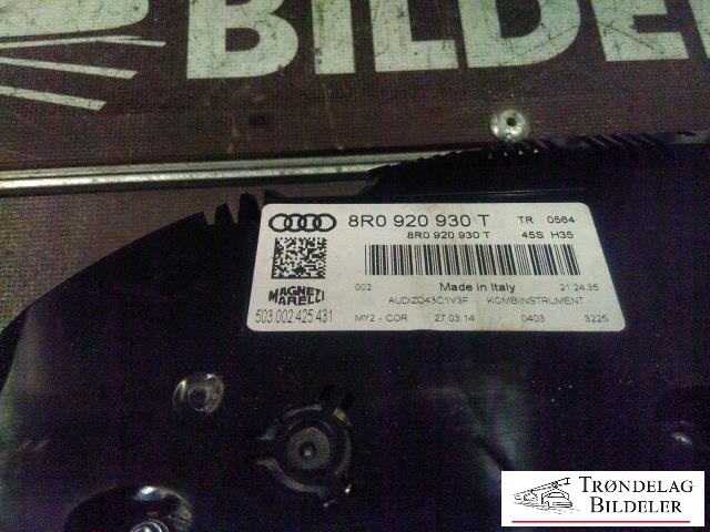 Instrumentpanel til Audi Q5 2012-2017 (Type I, Fase 2) (8R0920930T|)