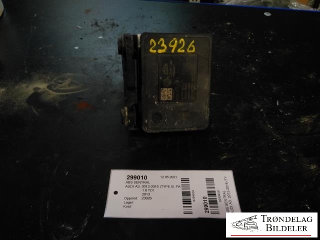 ABS sentral til Audi A3, 2012-2016 (Type III, Fase 1)  (ATE|5Q0 907 379S)