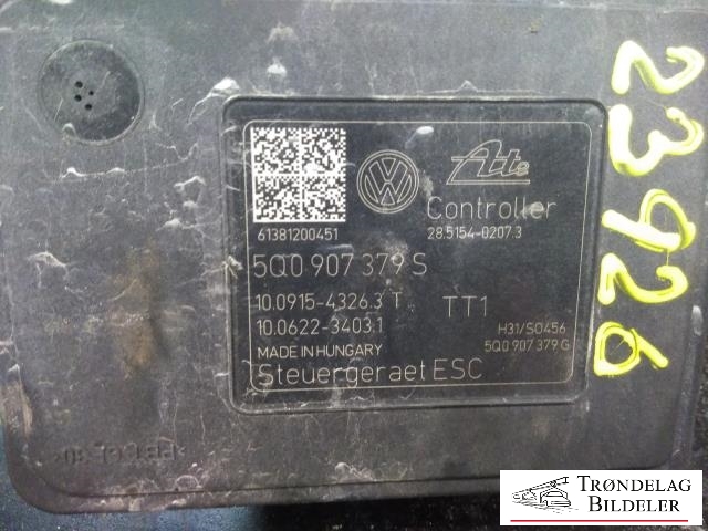 ABS sentral til Audi A3 2012-2016 (Type III, Fase 1)  (ATE|5Q0 907 379S|10.0915-4326.3T|)