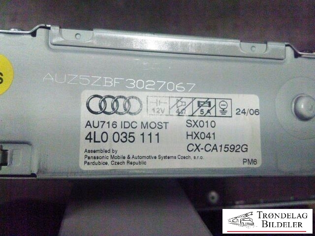 Bilstereo CD-veksler til Audi Q7 2006-2010 (Type I, Fase 1)  (4L0035111|)