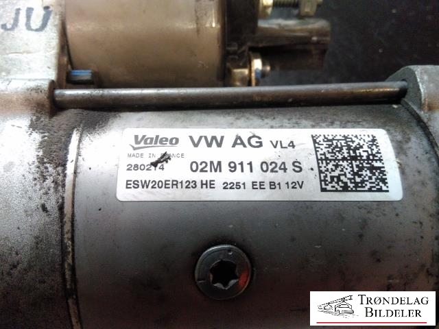 Starter diesel til VW Golf VII 2012-2017 (Fase 1)  (VALEO|02M 911 024S|)