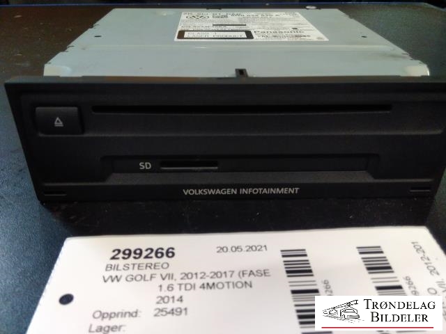 Bilstereo til VW Golf VII 2012-2017 (Fase 1)  (PANASONIC|5G0 035 820A|)
