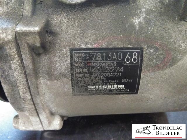Aircondition kompressor til Mitsubishi Outlander 2007-2010 (Type II, Fase 1) (7813A068|)