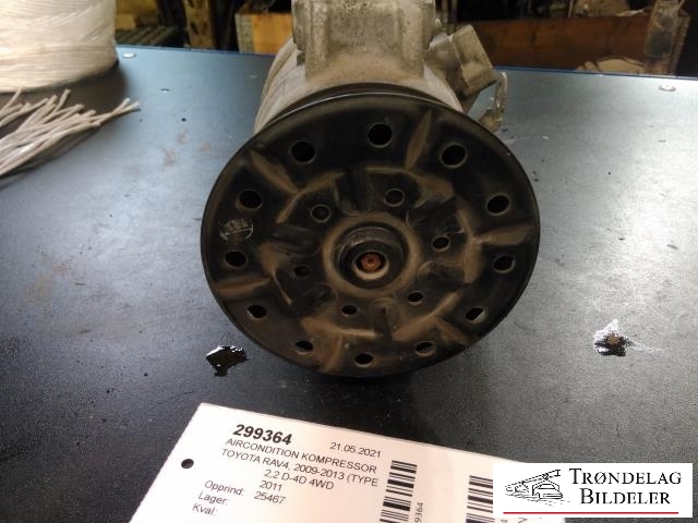 Aircondition kompressor til Toyota RAV4 2009-2013 (Type III, Fase 2)  (DENSO|88310-42250|)
