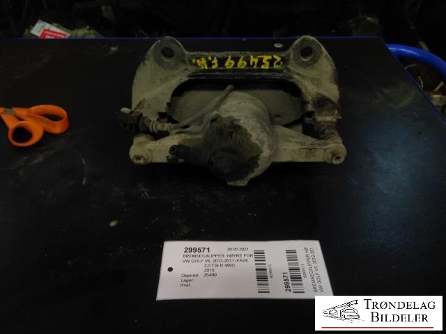 Bremsecaliper høyre foran til VW Golf VII, 2012-2017 (Fase 1)  (5G0 615 124 D)