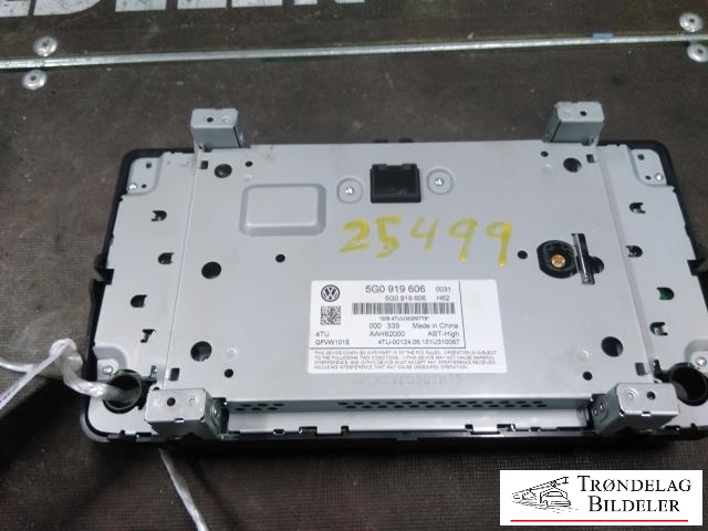 Bilstereo navigasjon betjeningspanel til VW Golf VII 2012-2017 (Fase 1)  (5G0919606|)