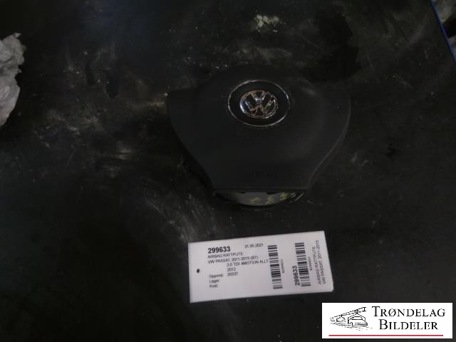Airbag rattpute til VW Passat, 2011-2015 (B7) (B7) (3C8 880 201 AA)