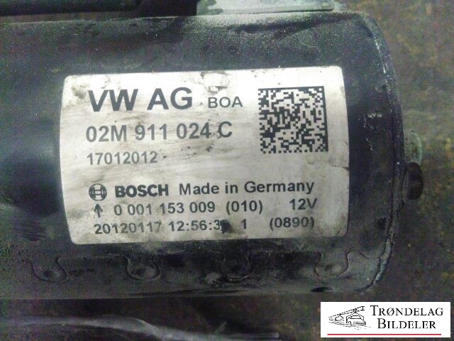 Starter diesel til VW Passat 2011-2015 (B7) (B7) (BOSCH|02M911024C|0001153009|)