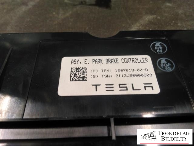 Styreenhet elektrisk parkbrems (EPB - Electric Parking Brake) til Tesla Model S 2013-2016 (Fase 1)  (TESLA|1007618-00-D|2113J20000503|)