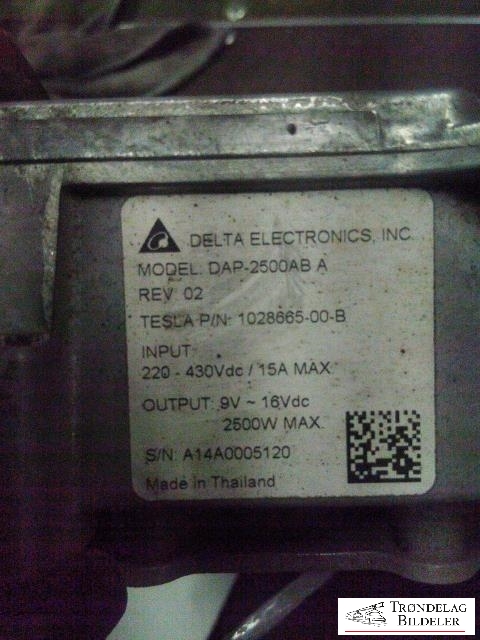 DCDC converter elbil til Tesla Model S 2013-2016 (Fase 1)  (1028665-00-B|A14A005120|)