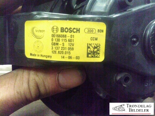 Varmeapparat motor til VW E-Up 2013-2019 (BOSCH|00166088-01|0130115601|3137231059)