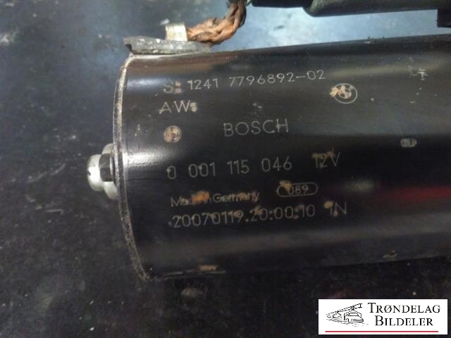 Starter diesel til BMW 1-Serie 2004-2011 (E81/E82/E87/E88) (E81/E82/E87/E88) (BOSCH|12417798035|12 41 7 798 036|12 41 7 796 892|12 41 7 794 952|7794952|7796892|0986021230|1986S00764|25-3396|LRS02224|)