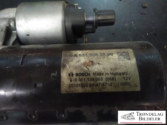 Starter diesel til Mercedes E-Klasse 2009-2013 (Fase 1) (W212) (W212) (BOSCH|A 651 906 2500|0 001 139 065|)