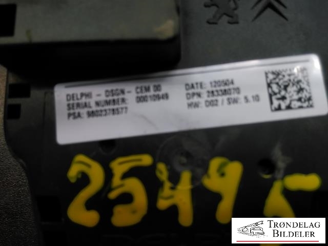 Bilstereo navigasjon betjeningspanel til Peugeot 508 2011-2014 (Type I, Fase 1)  (9802378577|)