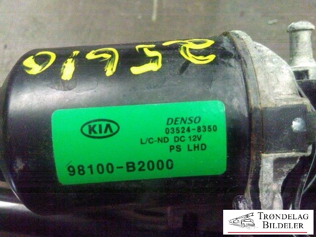 Viskermotor frontrute komplett m/overføring til Kia Soul 2014-2019 (Type II)  (DENSO|03524-8350|98100-B2000|)